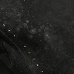 Pre Owned Jimmy Choo Black Suede and Snakeskin Studded Carolina Chain Shoulder Bag