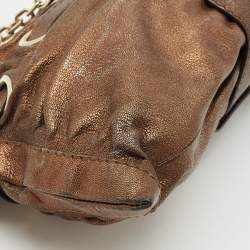 Jimmy Choo Bronze Leather Rio Chain Shoulder Bag