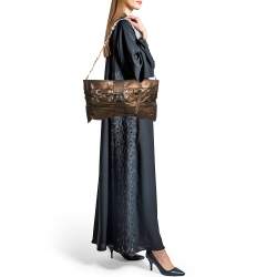 Jimmy Choo Bronze Leather Rio Chain Shoulder Bag