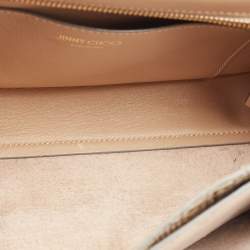 Jimmy Choo Beige Python Rebel Flap Shoulder Bag