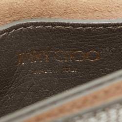 Jimmy Choo Silver Leather Mini Rebel Crossbody Bag
