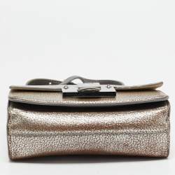 Jimmy Choo Silver Leather Mini Rebel Crossbody Bag