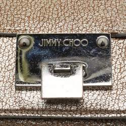 Jimmy Choo Silver Leather Mini Rebel Crossbody Bag