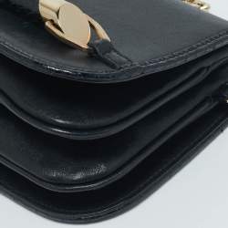 Jimmy Choo Black Leather and Snakeskin Zadie Crossbody Bag