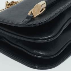 Jimmy Choo Black Leather and Snakeskin Zadie Crossbody Bag