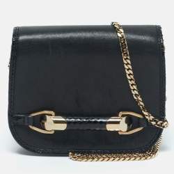 Jimmy Choo Black Leather and Snakeskin Zadie Crossbody Bag