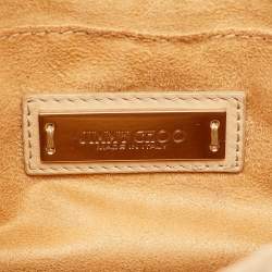Pre Owned Jimmy Choo Beige Leather Rebel Flap Top Handle Bag