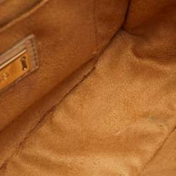 Pre Owned Jimmy Choo Beige Leather Rebel Flap Top Handle Bag