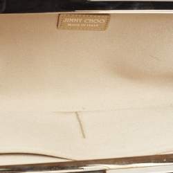 Jimmy Choo Grey Leather Frame Clutch