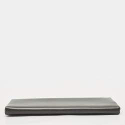 Jimmy Choo Grey Leather Frame Clutch