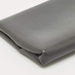 Jimmy Choo Grey Leather Frame Clutch