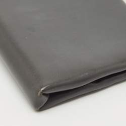 Jimmy Choo Grey Leather Frame Clutch