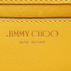Jimmy Choo Yellow Croc Embossed Leather Varenne Chain Clutch