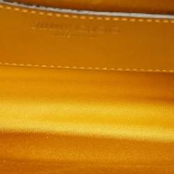 Jimmy Choo Yellow Croc Embossed Leather Varenne Chain Clutch