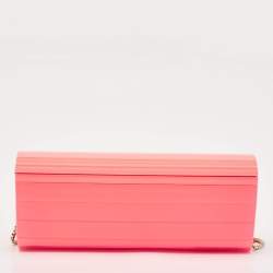 Jimmy Choo Neon Pink Acrylic Sweetie Chain Clutch