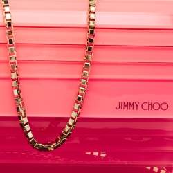 Jimmy Choo Neon Pink Acrylic Sweetie Chain Clutch