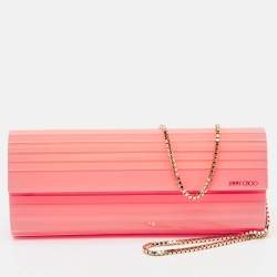 Jimmy Choo Neon Pink Acrylic Sweetie Chain Clutch