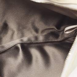 Pre Owned Jimmy Choo Silver Shimmer Suede Callie Clutch Bag