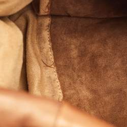 Pre Owned Jimmy Choo Brown Leather and Suede Mandah Expandable Hobo