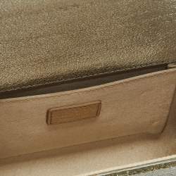 Pre Owned Jimmy Choo Silver Glitter Acrylic and Leather Candy Chain Clutch