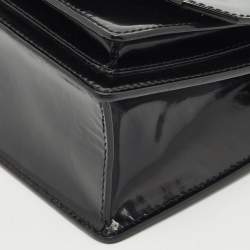 Pre Owned Jimmy Choo Black Glossy Leather Madeline Shoulder Bag