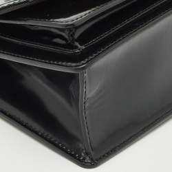 Pre Owned Jimmy Choo Black Glossy Leather Madeline Shoulder Bag