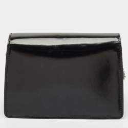 Pre Owned Jimmy Choo Black Glossy Leather Madeline Shoulder Bag