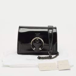 Pre Owned Jimmy Choo Black Glossy Leather Madeline Shoulder Bag