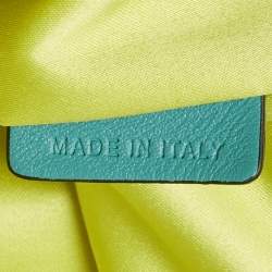 Pre Owned Jimmy Choo Malibu Green Towelling Fabric Logo Tote