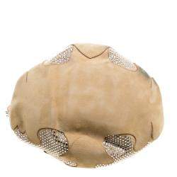 Jimmy Choo Light Brown Suede Swarovski Grant Hobo