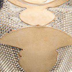 Jimmy Choo Light Brown Suede Swarovski Grant Hobo