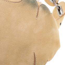 Jimmy Choo Light Brown Suede Swarovski Grant Hobo