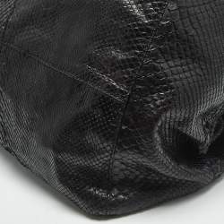 Pre Owned Jimmy Choo Black Python Lola Hobo