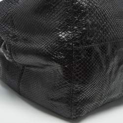 Pre Owned Jimmy Choo Black Python Lola Hobo