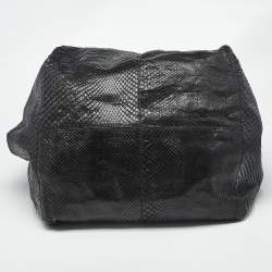 Pre Owned Jimmy Choo Black Python Lola Hobo