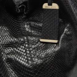 Pre Owned Jimmy Choo Black Python Lola Hobo