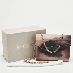 Pre Owned Jimmy Choo Multicolor Holographic Eye Acrylic Candy Chain Clutch