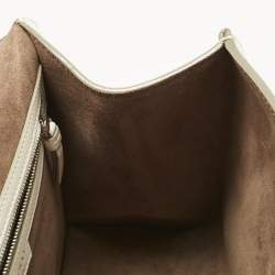 Pre Owned Jimmy Choo White Leather Madeline Top Handle Bag