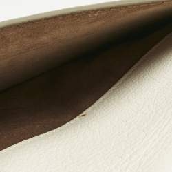 Pre Owned Jimmy Choo White Leather Madeline Top Handle Bag