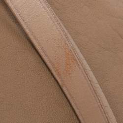 Pre Owned Jimmy Choo Beige Leather Boho Biker Chain Messenger Bag