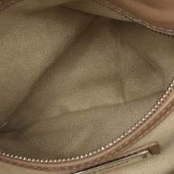 Pre Owned Jimmy Choo Beige Leather Boho Biker Chain Messenger Bag