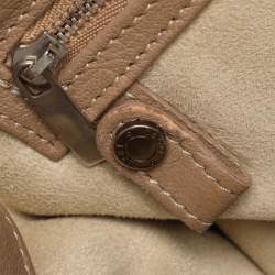 Pre Owned Jimmy Choo Beige Leather Boho Biker Chain Messenger Bag