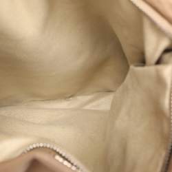 Pre Owned Jimmy Choo Beige Leather Boho Biker Chain Messenger Bag