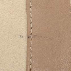 Pre Owned Jimmy Choo Beige Leather Boho Biker Chain Messenger Bag