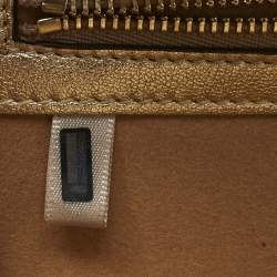 Pre Owned Jimmy Choo Gold Quilted Leather Avenue Wallet On Chain