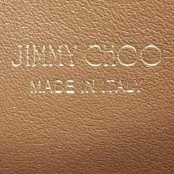 Pre Owned Jimmy Choo Beige/Brown Felt and Leather Logo Tote