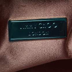 Pre Owned Jimmy Choo Green Satin and Velvet BonBon Bucket Bag