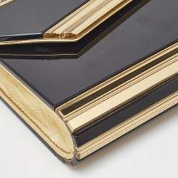 Pre Owned Jimmy Choo Black/Gold Acrylic Candy Chain Clutch