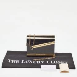 Pre Owned Jimmy Choo Black/Gold Acrylic Candy Chain Clutch