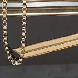 Pre Owned Jimmy Choo Black/Gold Acrylic Candy Chain Clutch